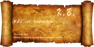 Kész Benedek névjegykártya